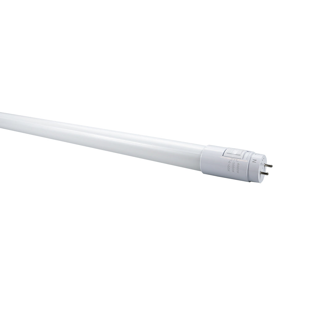 LED T8 Glass Tube | 18 Watt | 2250 Lumens | 4000K/5000K/6500K CCT Tuneable | 120-277Vac | 4 FT | Frosted Lens | Type A+B | Double Ended Power | ETL &amp; DLC Listed | Pack Of 25 image 4