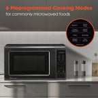 Magic Chef 0.7 Cu. Ft Countertop Microwave | 700 Watt | Black Color | Digital Display | 6 Auto Cooking Modes | Child Lock | Auto Defrost Modes | 10 Power Levels image 6