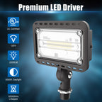 15W - 45W Outdoor LED Flood Security Lights | 5000K | 1500LM - 5400LM | UL, CE, FCC, ROHS, DLC Approved | IP65 Waterproof Landscape Lighting, Knuckle Mount, Bronze, Outdoor Garden Area Security Floodlight image 7