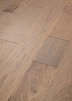 High Plains 6 3/8 | Repel Collection | Jute Shade | Hickory | Real Hardwood | Water Resistant | Scuff Resistant | 1.2 mm Veneer Thickness | 30.48 Sq. Ft. Per Carton | Wire Brushed Texture image 1