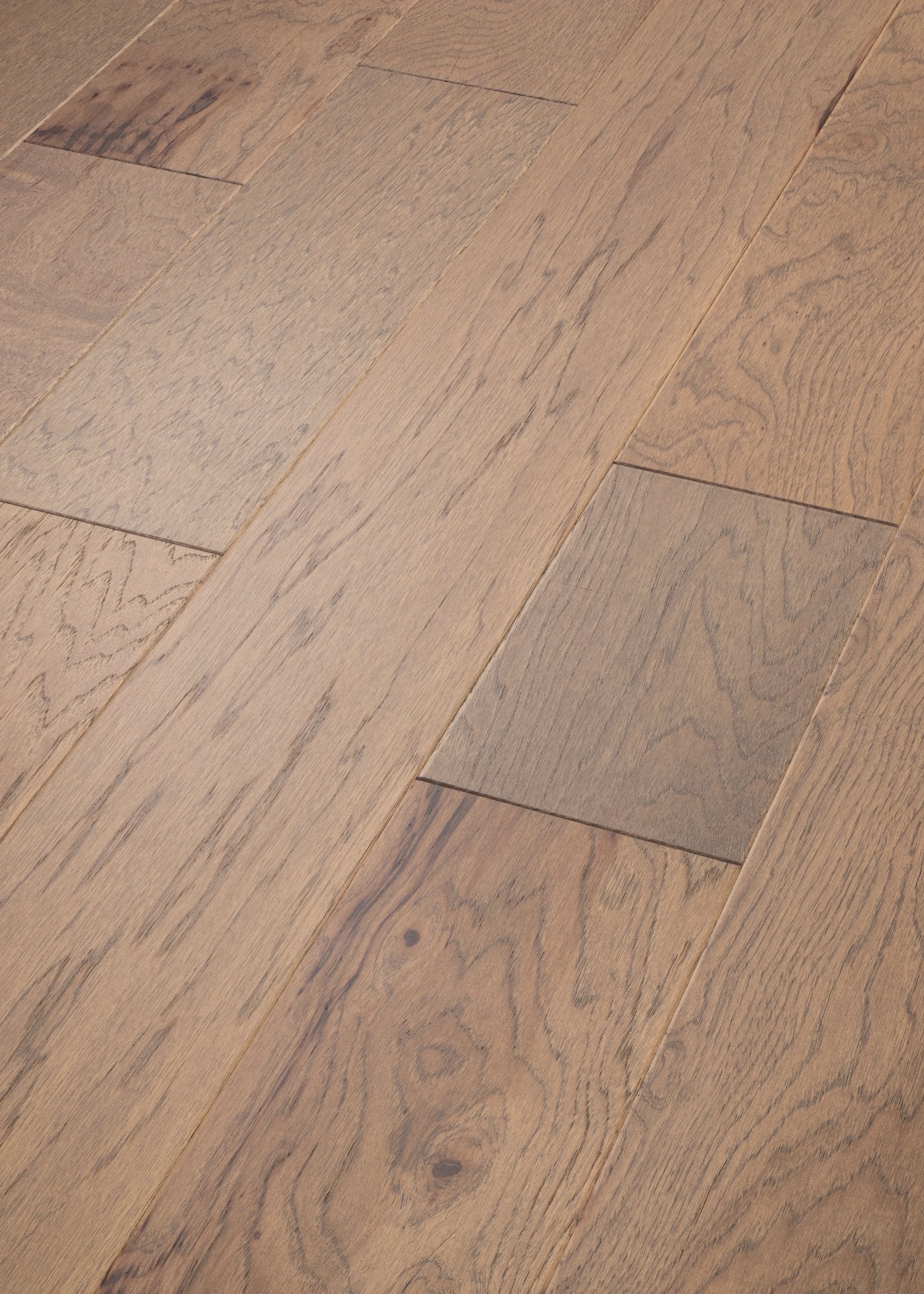 High Plains 6 3/8 | Repel Collection | Jute Shade | Hickory | Real Hardwood | Water Resistant | Scuff Resistant | 1.2 mm Veneer Thickness | 30.48 Sq. Ft. Per Carton | Wire Brushed Texture image 1