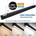 LED Suspended Up and Down Adjustable Light | 3000K/4000K/5000K CCT Tuneable | 0-10V Dimming | Commercial and Residential | Ideal for Office, Home, Shop, Garage, School | Pack of 4 image 7