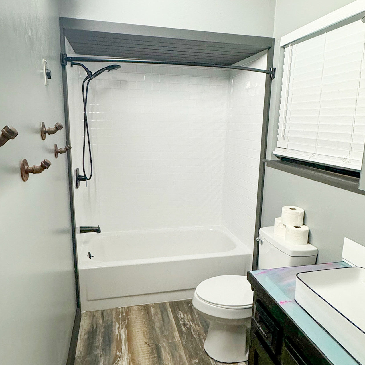 Subway Shower Wall Tiles For Shower and Tub Surrounds | Glue Up Easy To Install | 3 Wall Set image 6