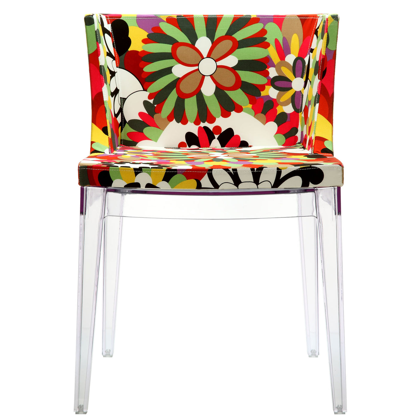 Flower Dining Side Chair in Transparent Clear image 1