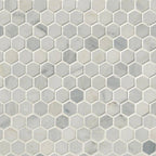 Arabescato Carrara 1" Hexagon Honed Mosaic Tile | Wall Tile &amp; Backsplash Tile | Marble | Greenguard Gold, USGBC/LEED | 10 Pieces Per Box image 0