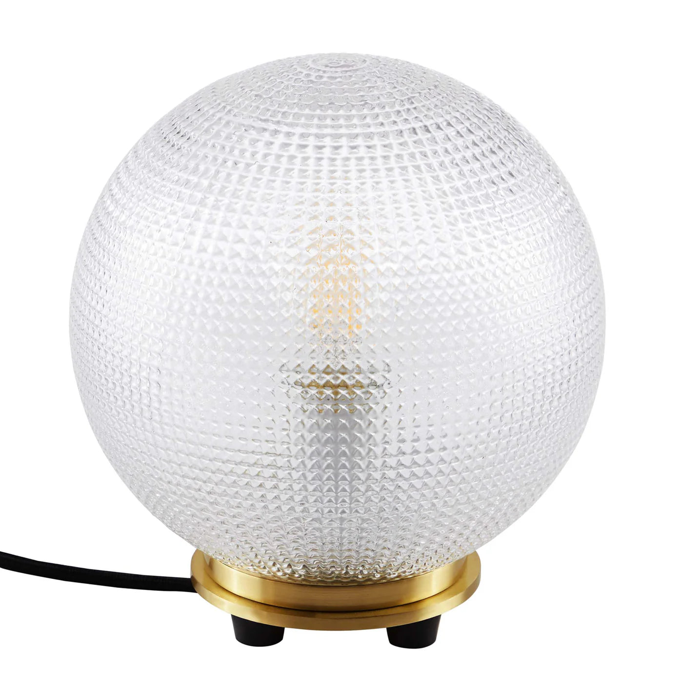 Destiny Satin Brass Glass and Metal Table Lamp | Pack of 2 image 2
