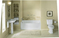 Sterling 60"W x 32"D x 18"H White Bathtub | Ensemble Series | Left Or Right Drain Location Options | Made Of Solid Vikrell Material | Designed With A 18" Apron image 0