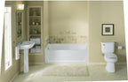 Sterling 60"W x 32"D x 18"H White Bathtub | Ensemble Series | Left Or Right Drain Location Options | Made Of Solid Vikrell Material | Designed With A 18" Apron image 0