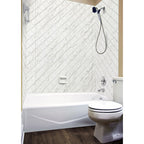 Argyle Shower Wall Tiles For Shower and Tub Surrounds | Glue Up Easy To Install | 3 Wall Set image 4