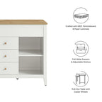 Oak White Farmstead Kitchen Island image 7