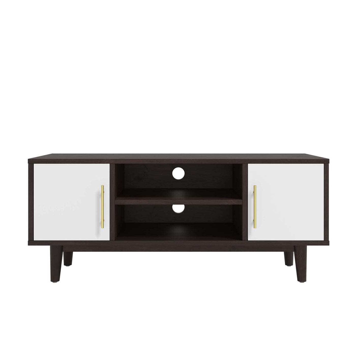 Daxton 43" TV Stand in White and Cappuccino image 3