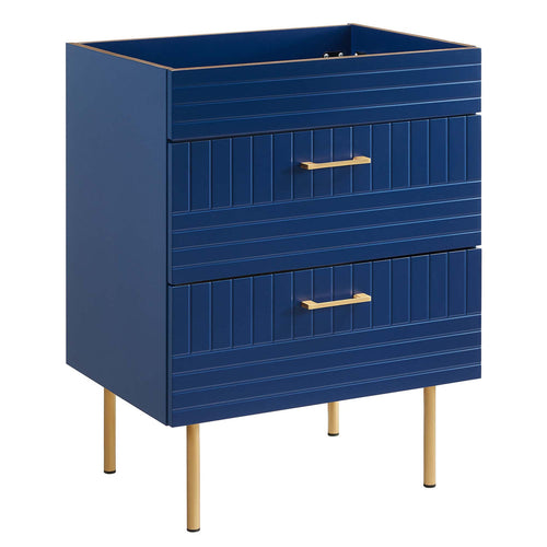 24" Bathroom Vanity In Blue Color (Sink Basin Not Included) | Daybreak Series | Modern Design Vanity With Basin For Homes, Hotels image 1