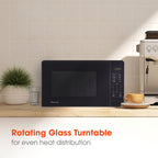Magic Chef 1.1 Cu. Ft Countertop Microwave | 1000 Watt | Black with Gray Cavity Or Stainless Steel Color Options | Digital Display | 6 Auto Cooking Modes | Child Lock | Auto Defrost Modes image 4