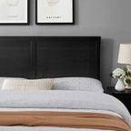 Archie Wood Twin Headboard | Rubberwood &amp; MDF Veneer | Twin, Full, Queen &amp; King Sizes Available | Black, Gray, Walnut Color Options | Pack Of 2 image 2