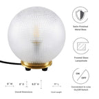 Destiny Satin Brass Glass and Metal Table Lamp | Pack of 2 image 4
