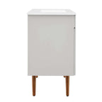 24" / 36" Bathroom Vanity In Grey White &amp; Grey Black Color | Harvest Series | Minimalistic Design | Vanity For Homes, Hotels image 3