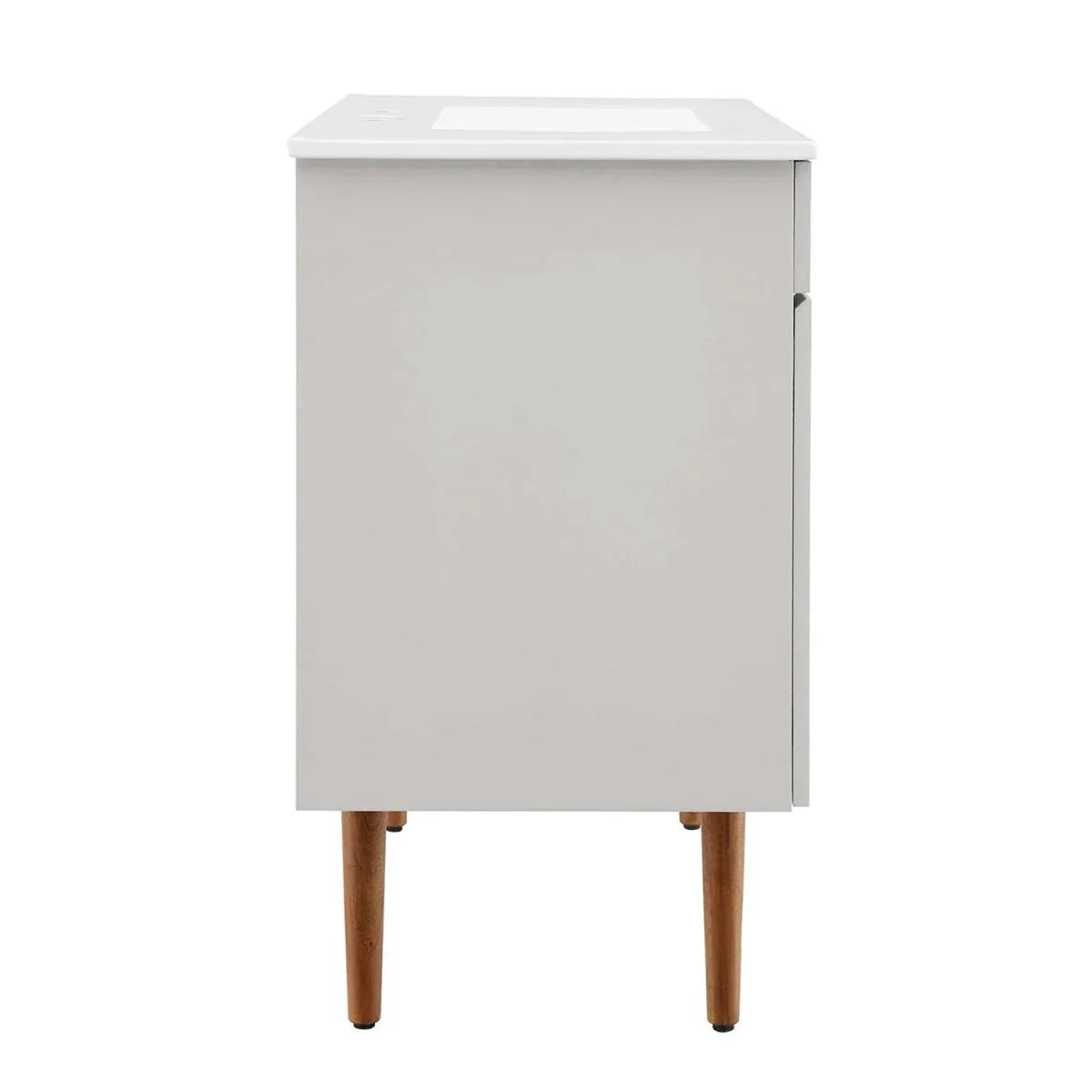 24" / 36" Bathroom Vanity In Grey White &amp; Grey Black Color | Harvest Series | Minimalistic Design | Vanity For Homes, Hotels image 3