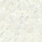 Greecian White Herringbone Pattern Mosaic Tile | Wall Tile &amp; Backsplash Tile | Marble | Greenguard Gold, USGBC/LEED | 10 Pieces Per Box image 1