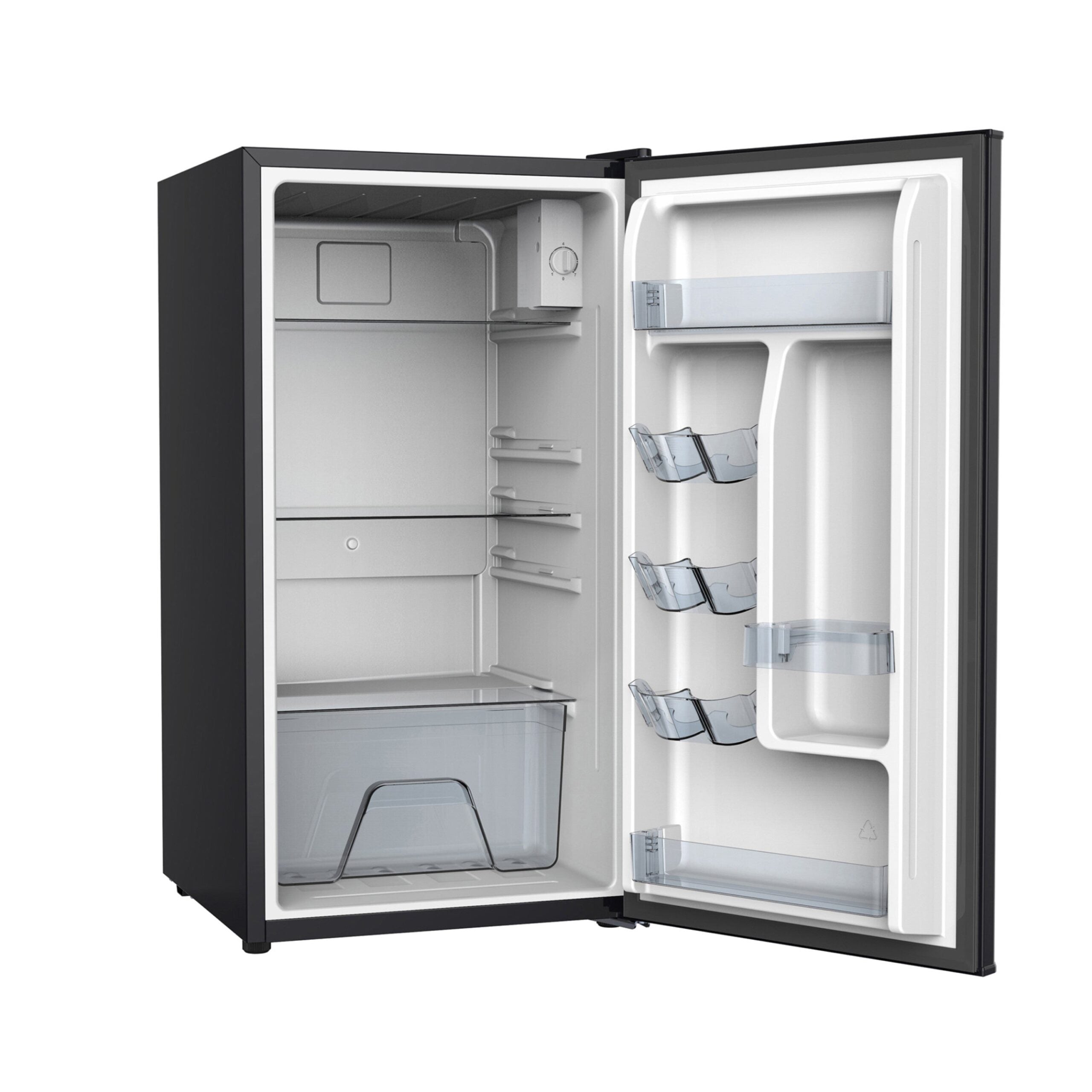 Magic Chef 3.2 Cu Ft Mini Refrigerator Without Freezer | Black Color | Energy Star Qualified | 5 Year Warranty On Compressor | 3 Fresh Food Glass Shelves | Reversible Door image 1