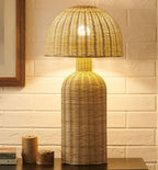 Briar Natural Woven Rattan Table Lamp | Pack of 2 image 9