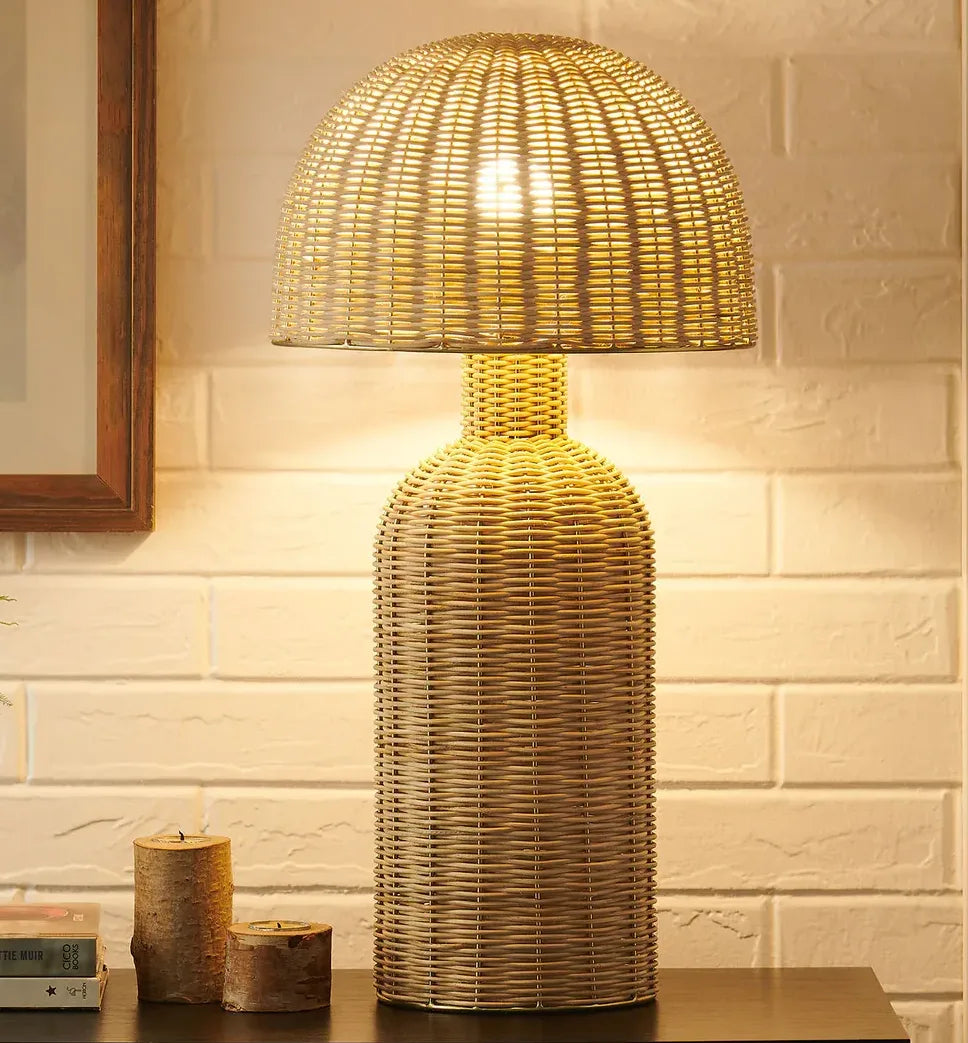 Briar Natural Woven Rattan Table Lamp | Pack of 2 image 9