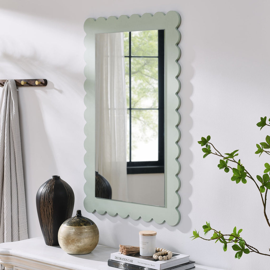 Rectangle Wall Mirror | Emmeline Scalloped Series | Pack Of 3 image 0