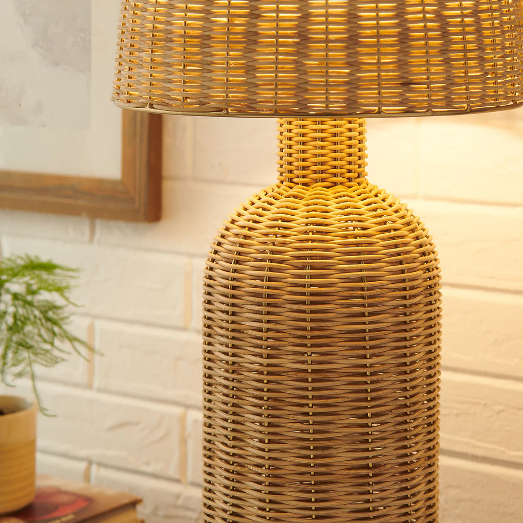 Briar Natural Woven Rattan Table Lamp | Pack of 2 image 7