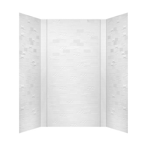 Versa Tile Shower Wall Tiles For Shower and Tub Surrounds | Glue Up Easy To Install | 3 Wall Set image 5