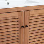 Bathroom Vanity With Sink | Natural White Color Option | 24" Or 36" Size Options | Birdie Series | Full Extension Drawer | Modern & Sleek  Design image 3