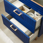 24" Bathroom Vanity In Blue Color (Sink Basin Not Included) | Daybreak Series | Modern Design Vanity With Basin For Homes, Hotels image 8