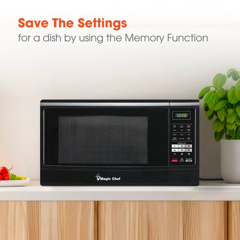 Magic Chef 1.6 Cu. Ft Countertop Microwave | 1100 Watt | Black Or White Color Options | Digital Display | 6 Auto Cooking Modes | Child Lock | 8 Years Warranty On Magnetron image 5