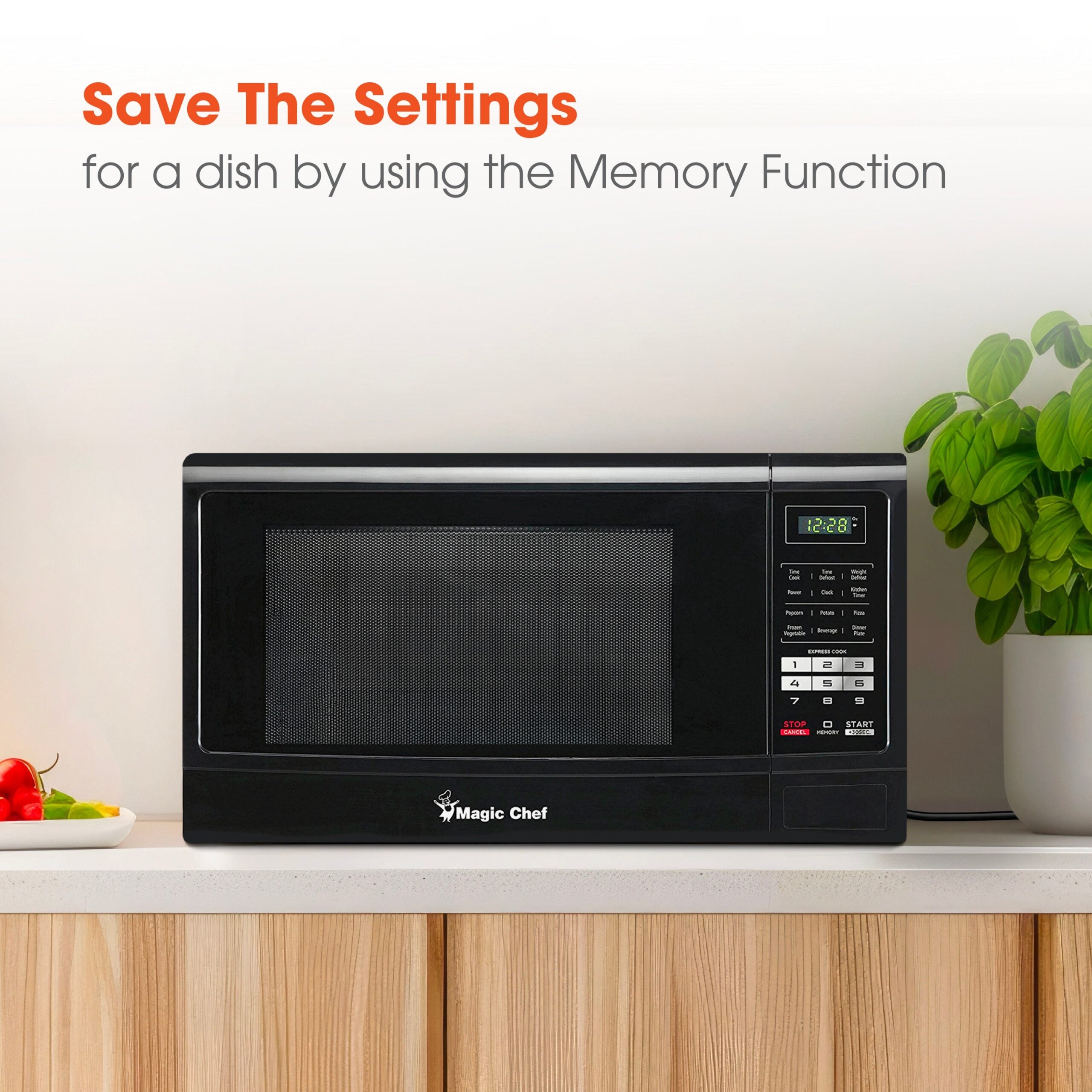 Magic Chef 1.6 Cu. Ft Countertop Microwave | 1100 Watt | Black Or White Color Options | Digital Display | 6 Auto Cooking Modes | Child Lock | 8 Years Warranty On Magnetron image 5