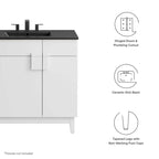 24" / 36" Miles Series Bathroom Vanity In Various Colors  | Modern Design Vanity With Basin For Homes, Hotels image 4