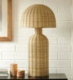 Briar Natural Woven Rattan Table Lamp | Pack of 2 image 8