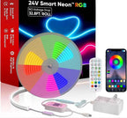 10 Metre Neon Rope Light | 24V RGB LED Strip Lights | Multi-Color, Music Sync, Dimmable, Remote/APP Control | Flexible DIY Design for Bedroom Indoor Outdoor image 0