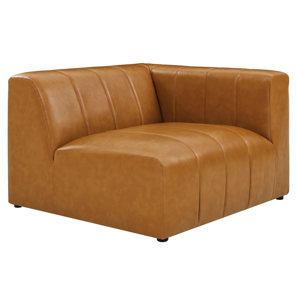 Bartlett 6-Piece Tan Vegan Leather Sectional Sofa image 2