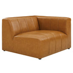 Bartlett 6-Piece Tan Vegan Leather Sectional Sofa image 2