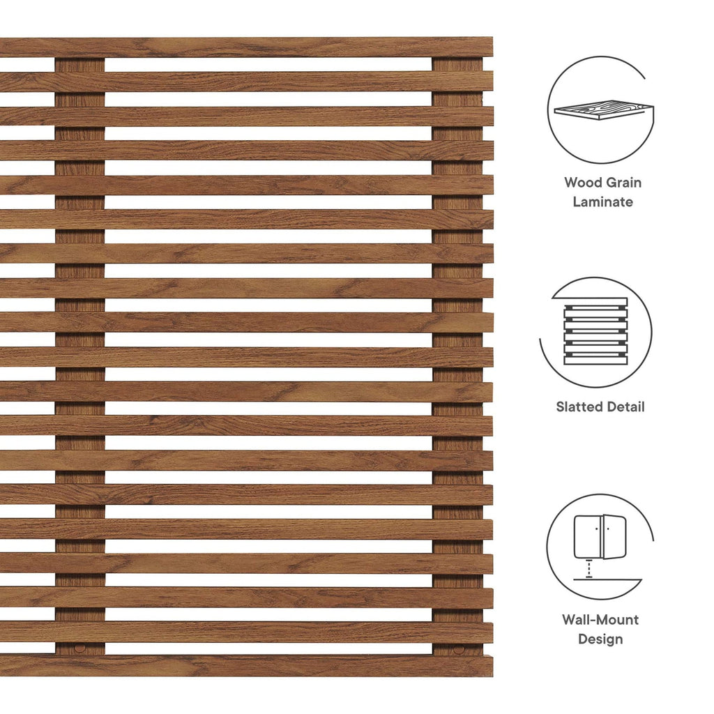 Render Wall Mount Headboard| Particleboard with Smooth Wood Grain Laminate | Twin, Queen &amp; King Sizes | Charcoal, Oak &amp; Walnut Color Options image 6