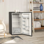 Magic Chef 3.2 Cu Ft Mini Refrigerator Without Freezer | Black Color | Energy Star Qualified | 5 Year Warranty On Compressor | 3 Fresh Food Glass Shelves | Reversible Door image 4