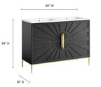 Awaken Series Bathroom Vanity | Various Sizes And Colors | Modern Design Vanity With Basin For Homes, Hotels image 3
