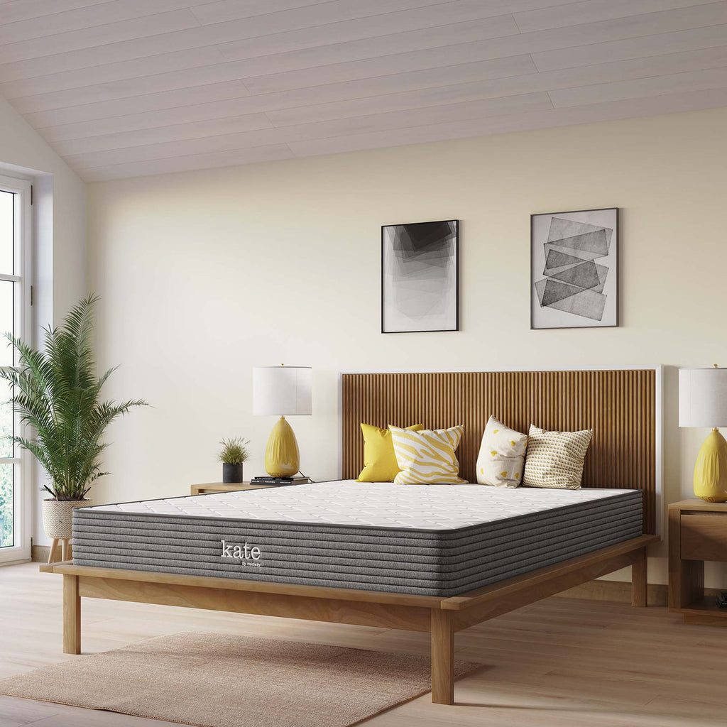 8" Queen Size Mattress | 7.2" Bonnell Coil System | Robust Support With 0.4" Plush Cushioning Foam Layer | Pack of 2 image 13