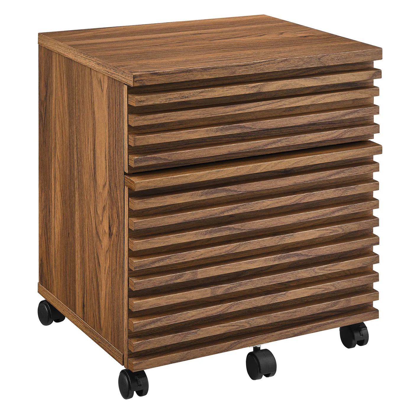 Render Walnut Wood File Cabinet image 0