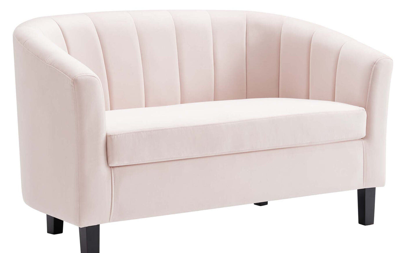 Prospect Channel Tufted Performance Velvet Loveseat in Pink image 8