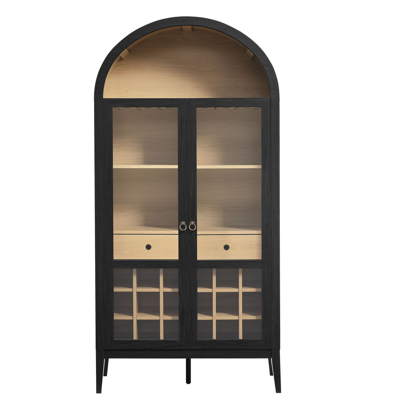 Nolan Arched Bar Cabinet in Black image 5