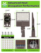 Commercial LED Pole Lighting 90W – 320W Photocell | IP65 | 4.5K - 5.7K | Outdoor & Area Light image 3