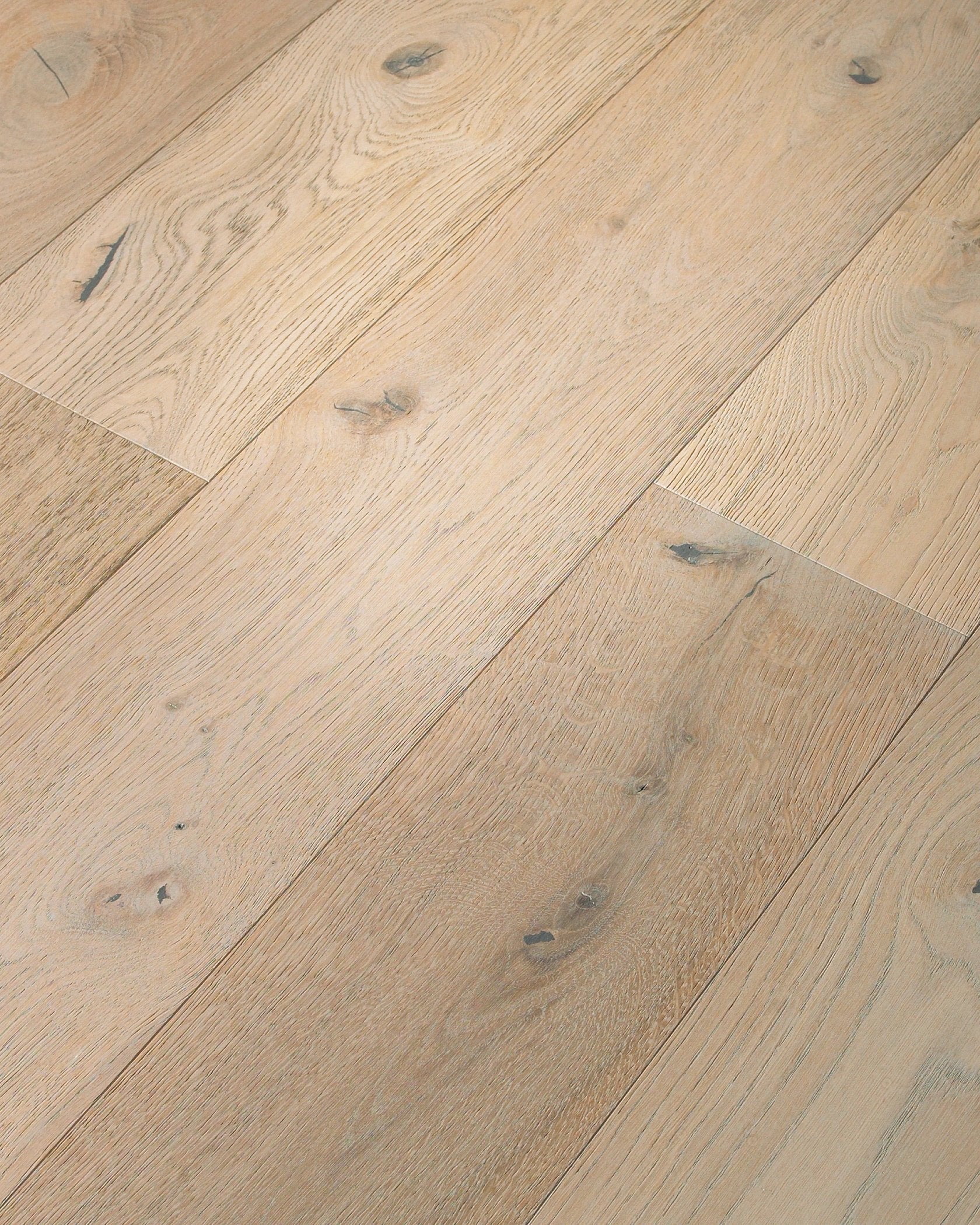 Expressions Hardwood | The Gallery Collection | Lyric Shade | White Oak | Real Hardwood | 4 mm Veneer Thickness | 23.31 Sq. Ft. Per Carton | Wire Brushed Texture image 1