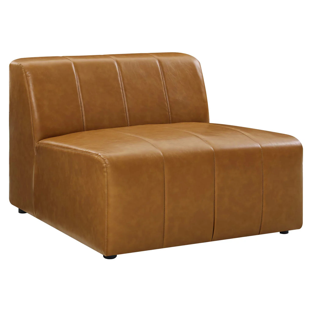 Bartlett 6-Piece Tan Vegan Leather Sectional Sofa image 6