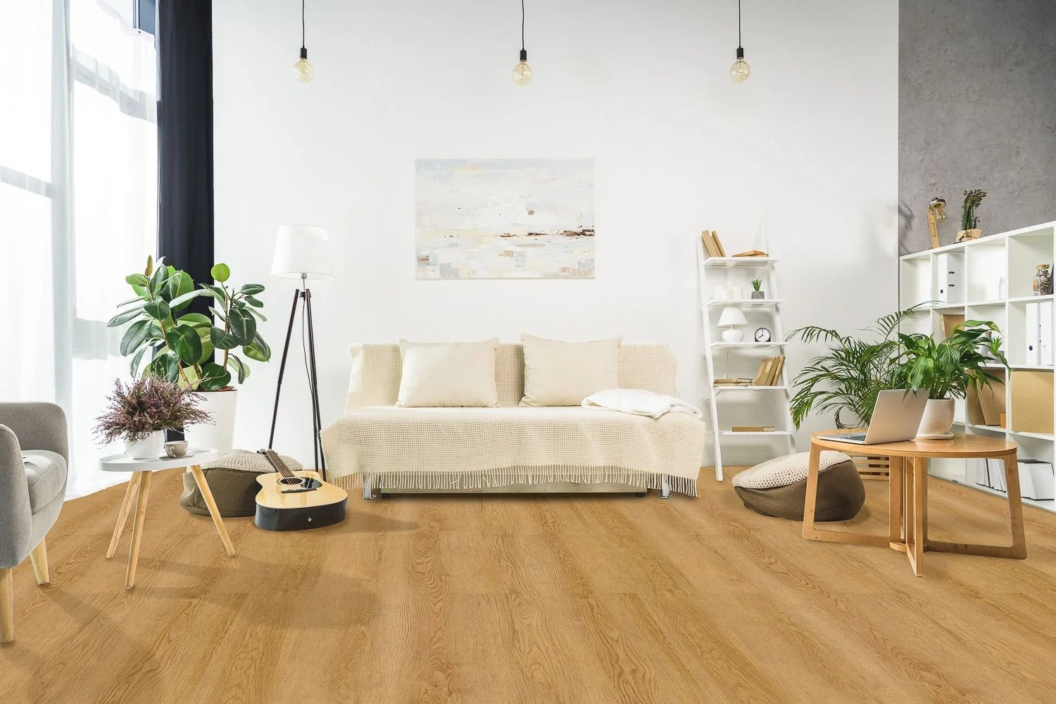 5 mm SPC Vinyl Flooring | 7" X 48" Plank | 1 mm IXPE Padding Attached | 22 Mil Wear Layer Plus 6 Mil UV Layer | Click Lock Installation | Platano Fortika Series 1405 | Fire Resistant | FloorScore® Certified | 1 Box (10 Planks) image 2