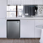 Magic Chef 4.4 Cu Ft Mini Fridge In Stainless Steel Look without Freezer | Energy Star Qualified | 5 Year Warranty On Compressor | 3 Glass Shelves  | Reversible Door | Easy Installation image 13