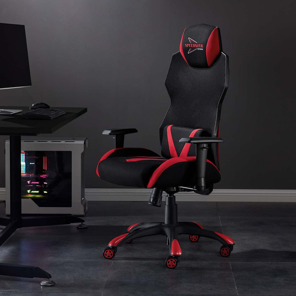 Speedster Mesh Gaming Chair in Black and Red image 0